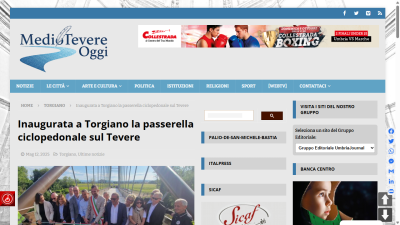 Inaugurata a Torgiano la passerella ciclopedonale sul Tevere