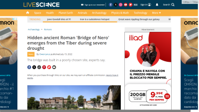 Hidden ancient Roman 'Bridge of Nero' emerges from the...
