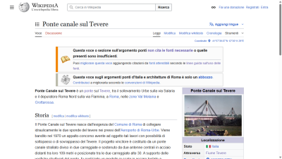 Ponte canale sul Tevere