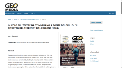 In volo sul Tevere da Stimigliano a Ponte del Grillo - “Il ritratto del pallone (1908)