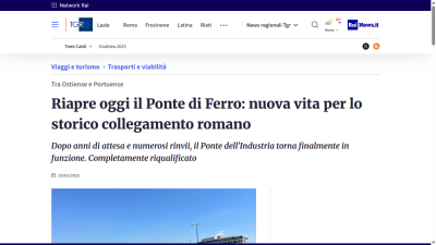 Riapre oggi il Ponte di Ferro