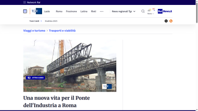 Una nuova vita per il Ponte dell'Industria a Roma · 29 dic 2023