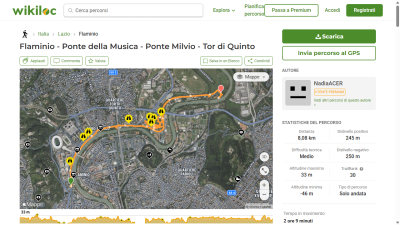 Flaminio - Ponte della Musica - Ponte Milvio - Tor di Quinto