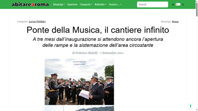 Ponte della Musica, il cantiere infinito