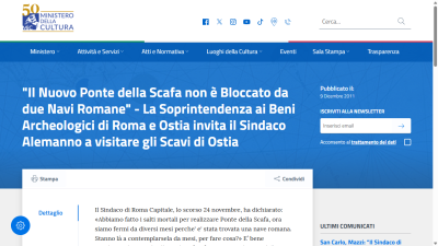 Il Nuovo Ponte della Scafa non è Bloccato da due Navi...