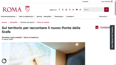 Sul territorio per raccontare il nuovo Ponte della Scafa