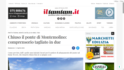 Chiuso il ponte di Montemolino