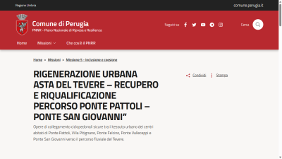 Recupero e riqualificazione - Percorso da Ponte Pattoli a Ponte San Giovanni