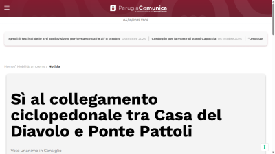 Sì al collegamento ciclopedonale tra Casa del Diavolo e Ponte Pattoli