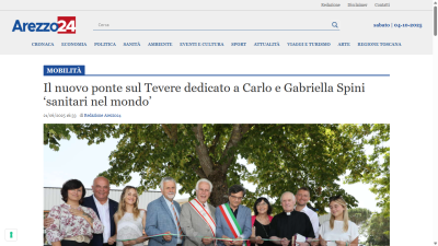 Il nuovo ponte sul Tevere dedicato a Carlo e Gabriella...