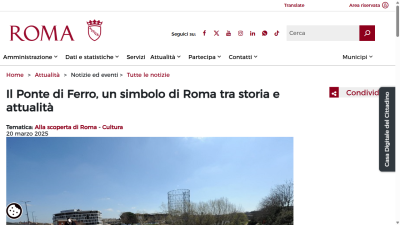 Il Ponte di Ferro, un simbolo di Roma tra storia e attualità