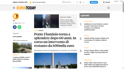 Ponte Flaminio torna a splendere dopo 60 anni