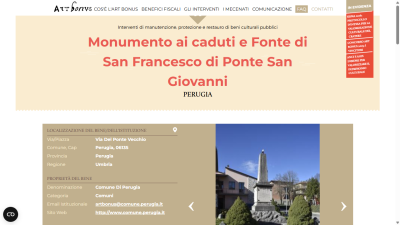 Monumento ai caduti e Fonte di San Francesco di Ponte San Giovanni